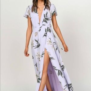 Sarah Floral Plunging Maxi Dress